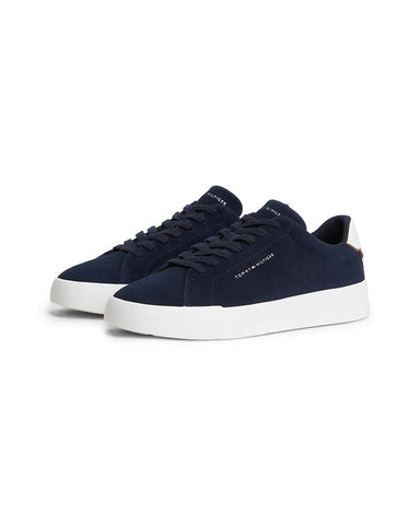 Tommy Hilfiger Logo Suede Court Trainers