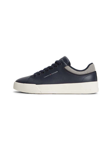 Tommy Hilfiger Leather Mix Collar Court Trainer