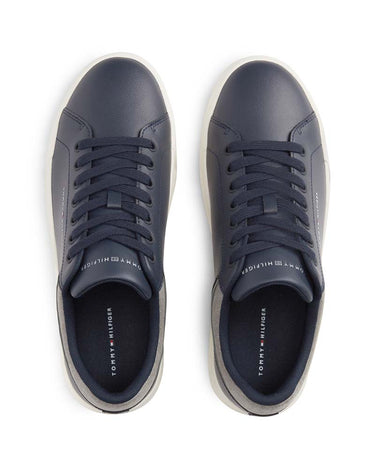 Tommy Hilfiger Leather Mix Collar Court Trainer