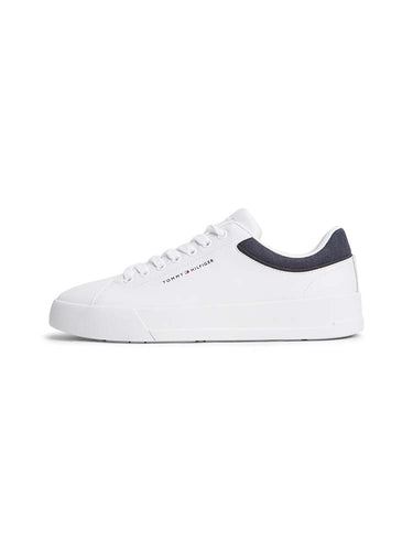Tommy Hilfiger Leather Mix Collar Court Trainer