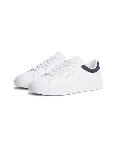 Tommy Hilfiger Leather Mix Collar Court Trainer
