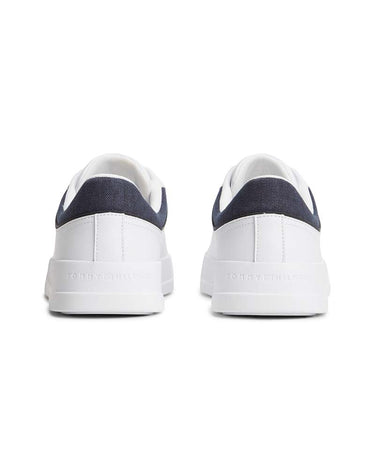 Tommy Hilfiger Leather Mix Collar Court Trainer