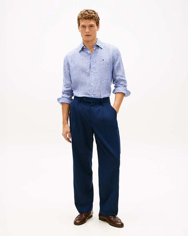 Tommy Hilfiger Linen Bengal Stripe Regular Fit Shirt
