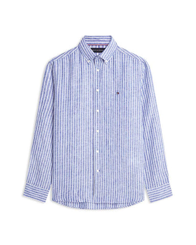 Tommy Hilfiger Linen Bengal Stripe Regular Fit Shirt
