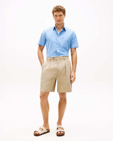 Tommy Hilfiger Light Oxford Solid Short Sleeve Regular Fit Shirt