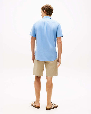 Tommy Hilfiger Light Oxford Solid Short Sleeve Regular Fit Shirt