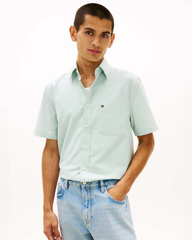 Tommy Hilfiger Light Oxford Solid Short Sleeve Regular Fit Shirt
