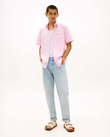 Tommy Hilfiger Light Oxford Solid Short Sleeve Regular Fit Shirt