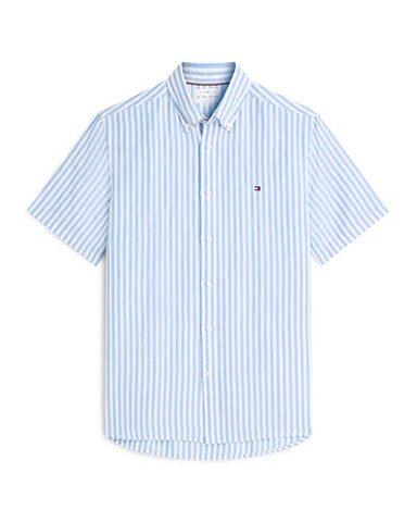 Tommy Hilfiger Linen Blend Stripe S/S Shirt