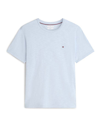 Tommy Hilfiger Flag Embroidery Textured Crew Neck T-Shirt