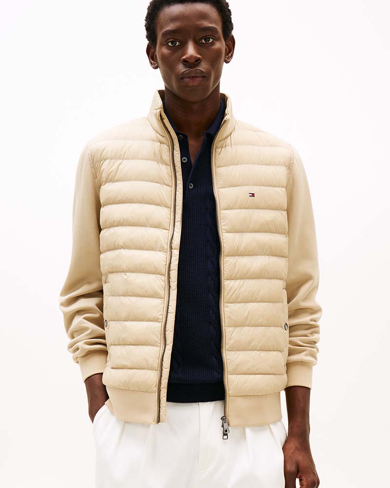 Tommy Hilfiger Stand-Up Collar Quilted Hybrid Jacket