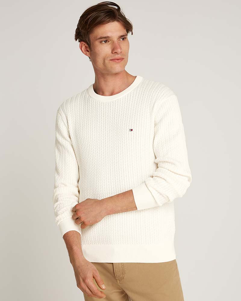 Tommy Hilfiger Herringbone Knit Crew Neck