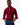 A man wearing a Tommy Hilfiger Flex Flannel Shirt, Burgundy with rolled-up cuffs and blue jeans, standing against a plain white studio background.