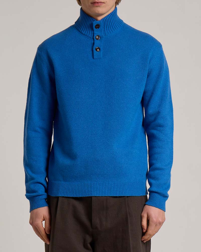 Wool & Co 0140 1/4 Button Knit