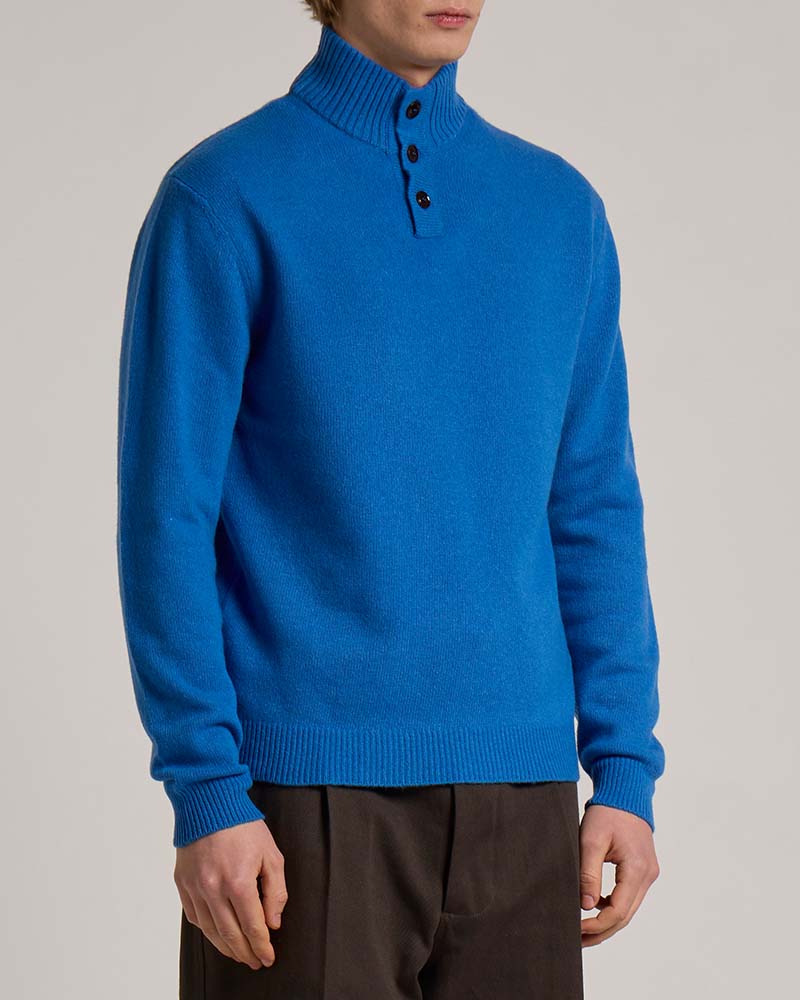 Wool & Co 0140 1/4 Button Knit