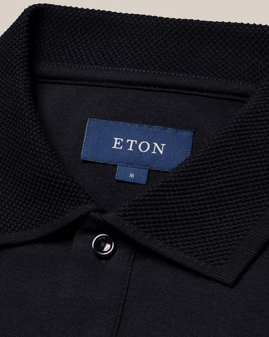 Eton Interlock Long Sleeve Polo Shirt