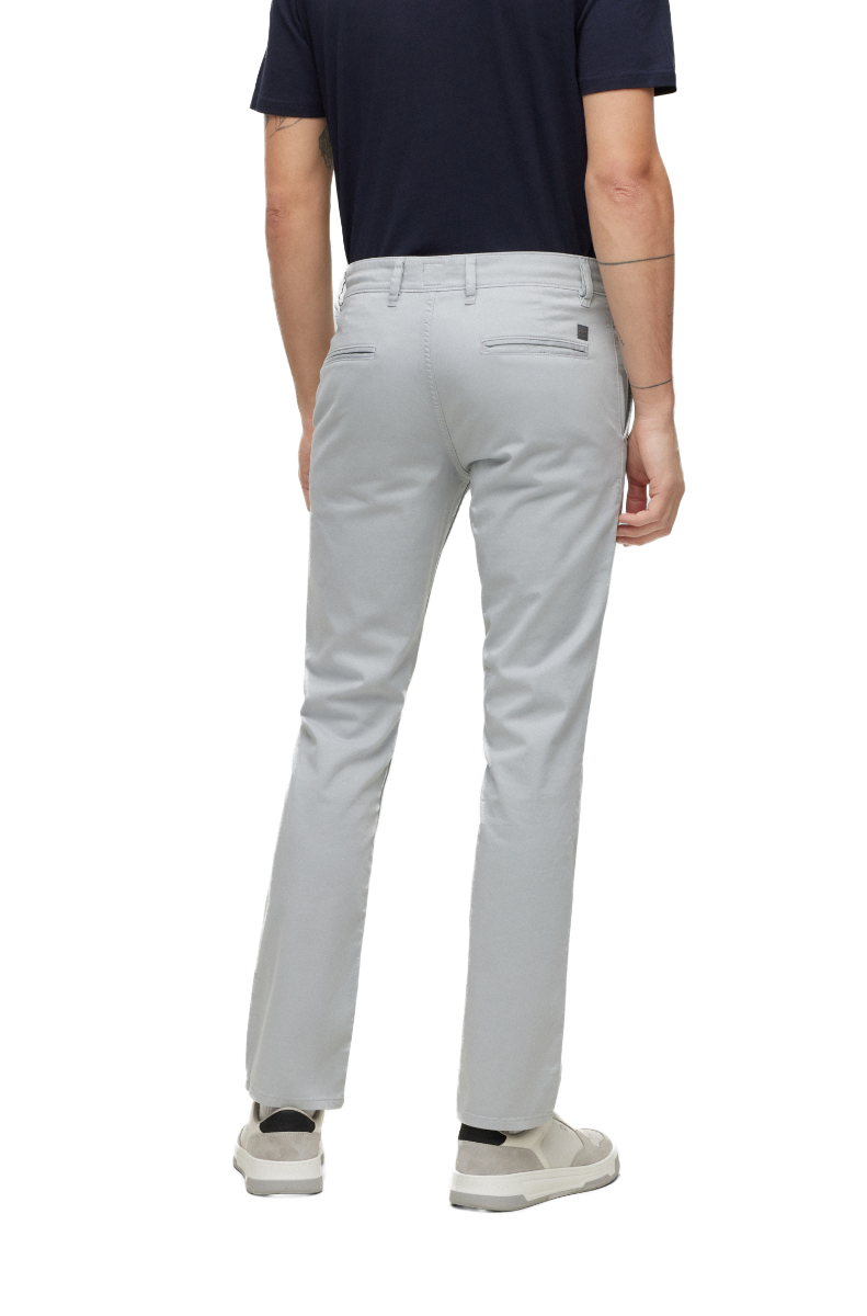 Schino Slim-fit trousers in stretch-cotton satin Light Grey