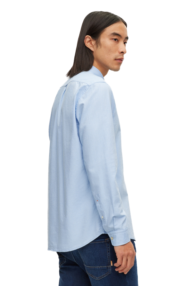 Rickert Regular-fit shirt in organic Oxford cotton Open Blue