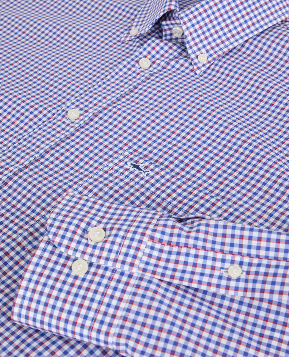 Paul & Shark Cotton Poplin Shirt Check White / Blue / Red
