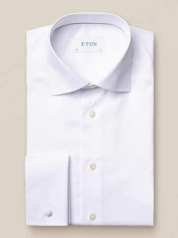 Slim Fit French Cuff Twill Shirt