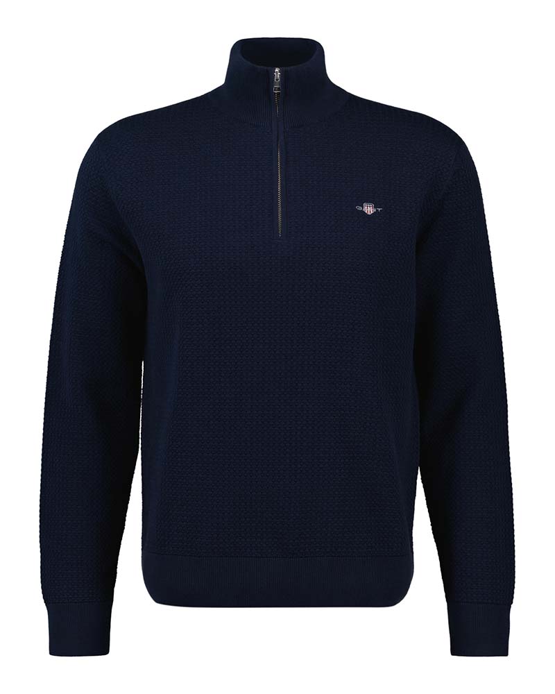 Gant Textured Cotton Half Zip
