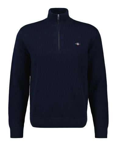 Gant Textured Cotton Half Zip