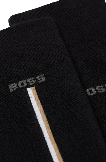 Two-pack of regular-length organic-cotton-blend socks