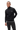 Zallo Organic-cotton zip-neck sweater with curved logo Black