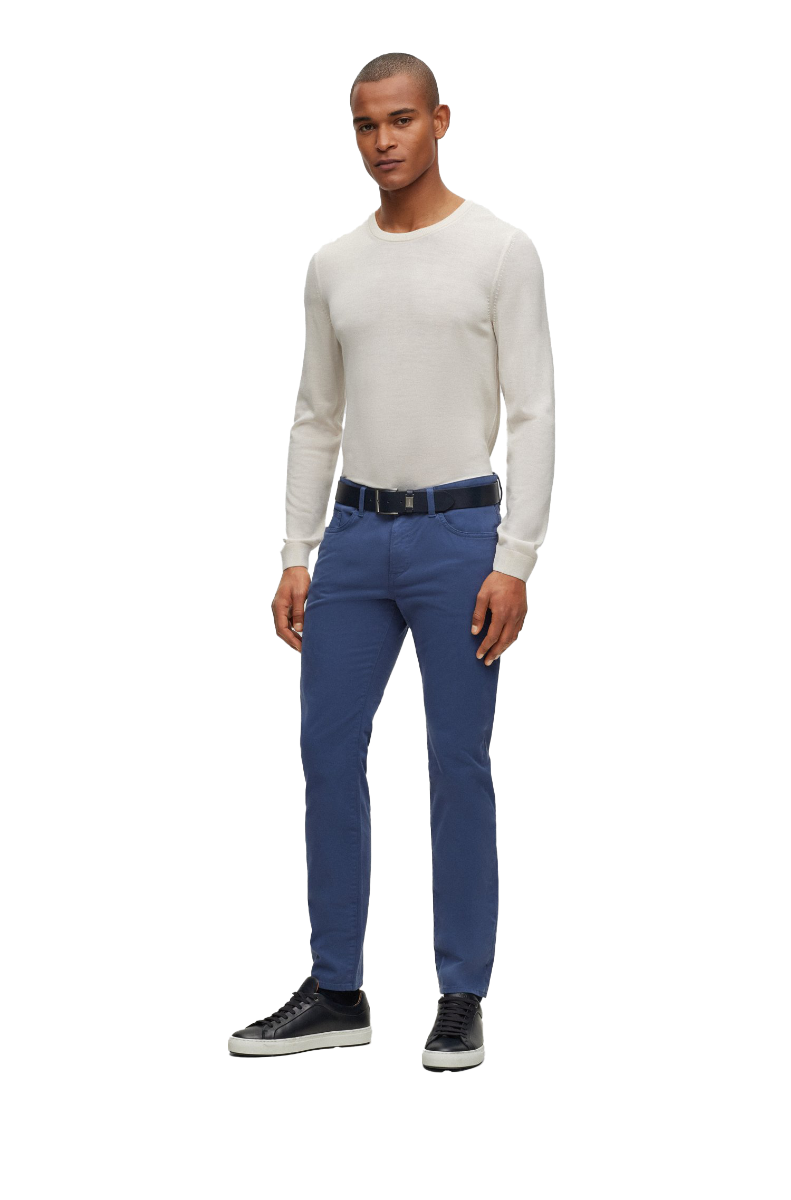 Delaware3-1-20 Slim-fit jeans in stretch-denim gabardine Open Blue