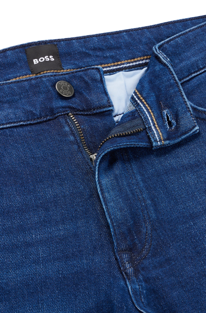 Maine3 Regular-fit jeans in dark-blue comfort-stretch denim Bright Blue