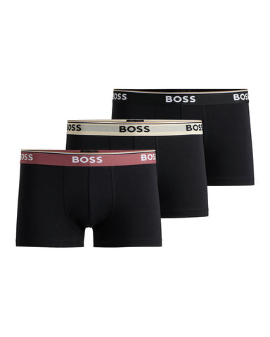 Boss Bodywear 3P Trunks With Logo Waistband