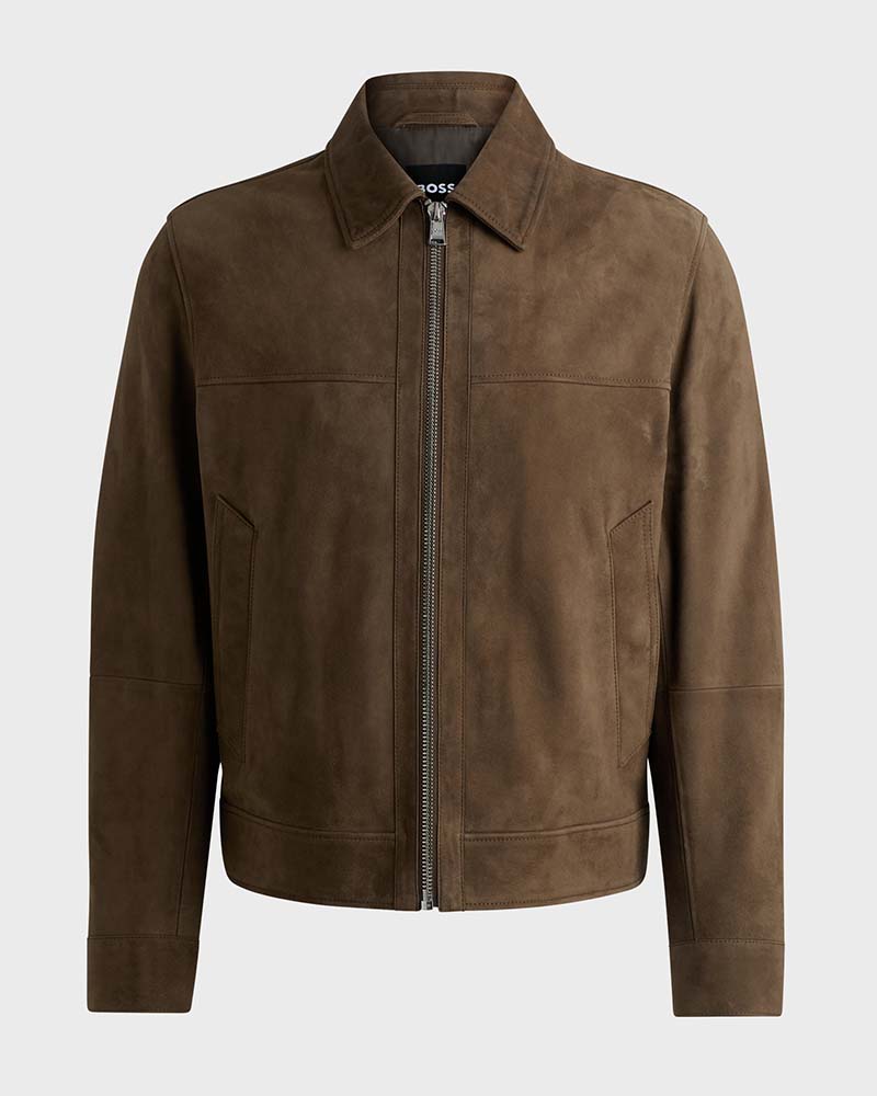 Boss Black H-Malbano Leather Jacket