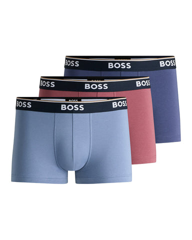 Boss Bodywear 3P Trunks With Logo Waistband