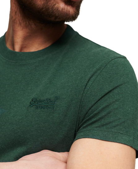 Superdry Organic Cotton Essential Logo T-Shirt Buck Green Marl