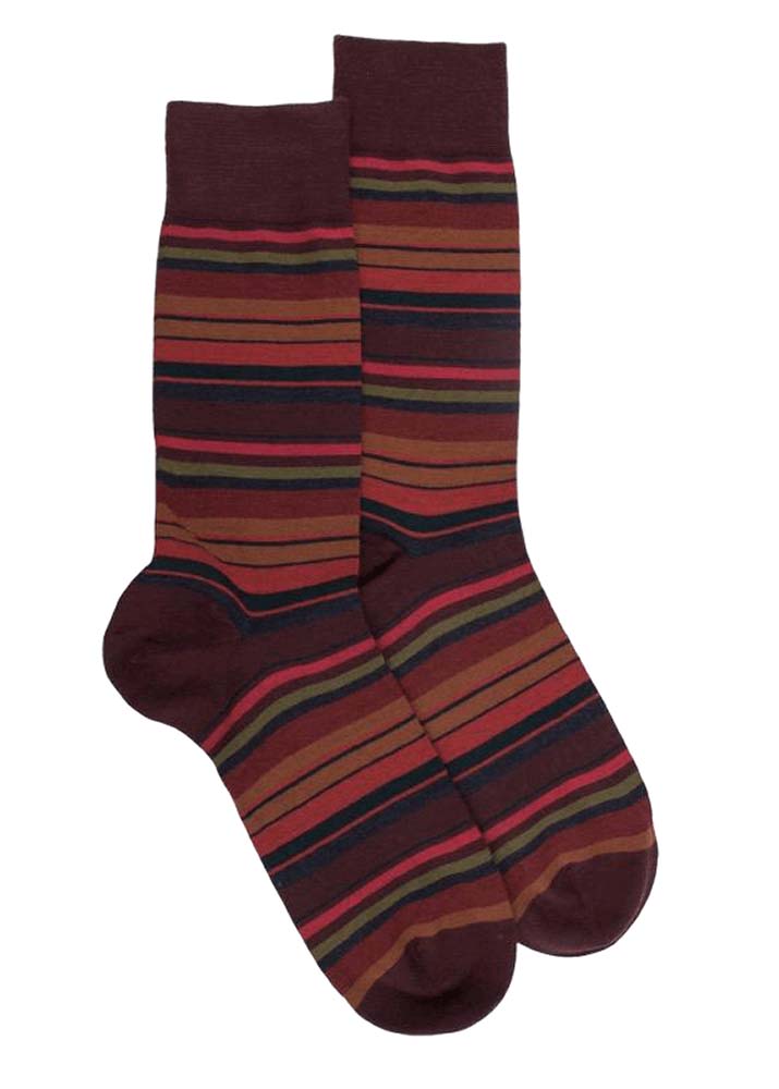 Doré Doré Doré Doré Striped Cotton Socks 1 Pair