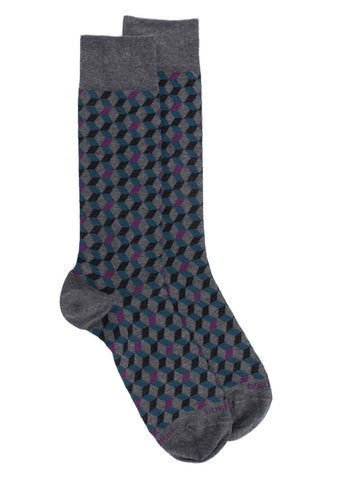 Doré Doré Egyptian Cotton 3D cubes Socks 1 Pair