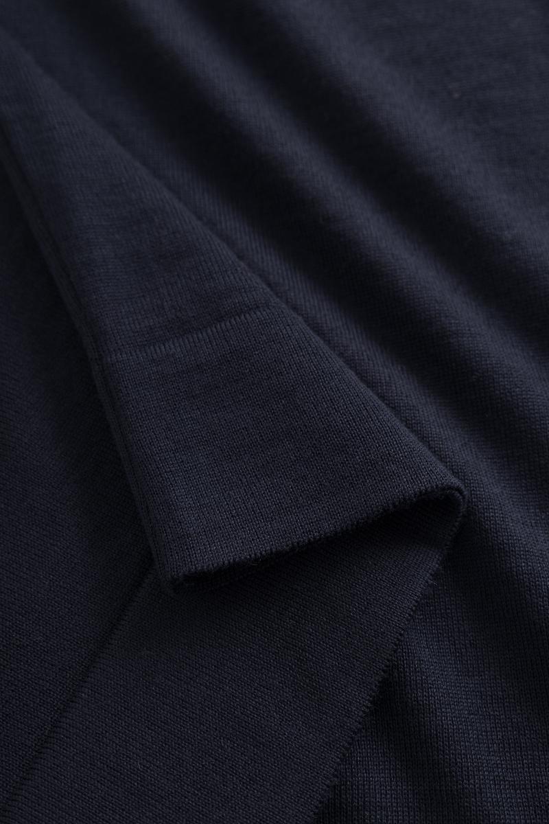 Strellson Marek Virgin Wool 1/4 Zip Longsleeve Dark Blue