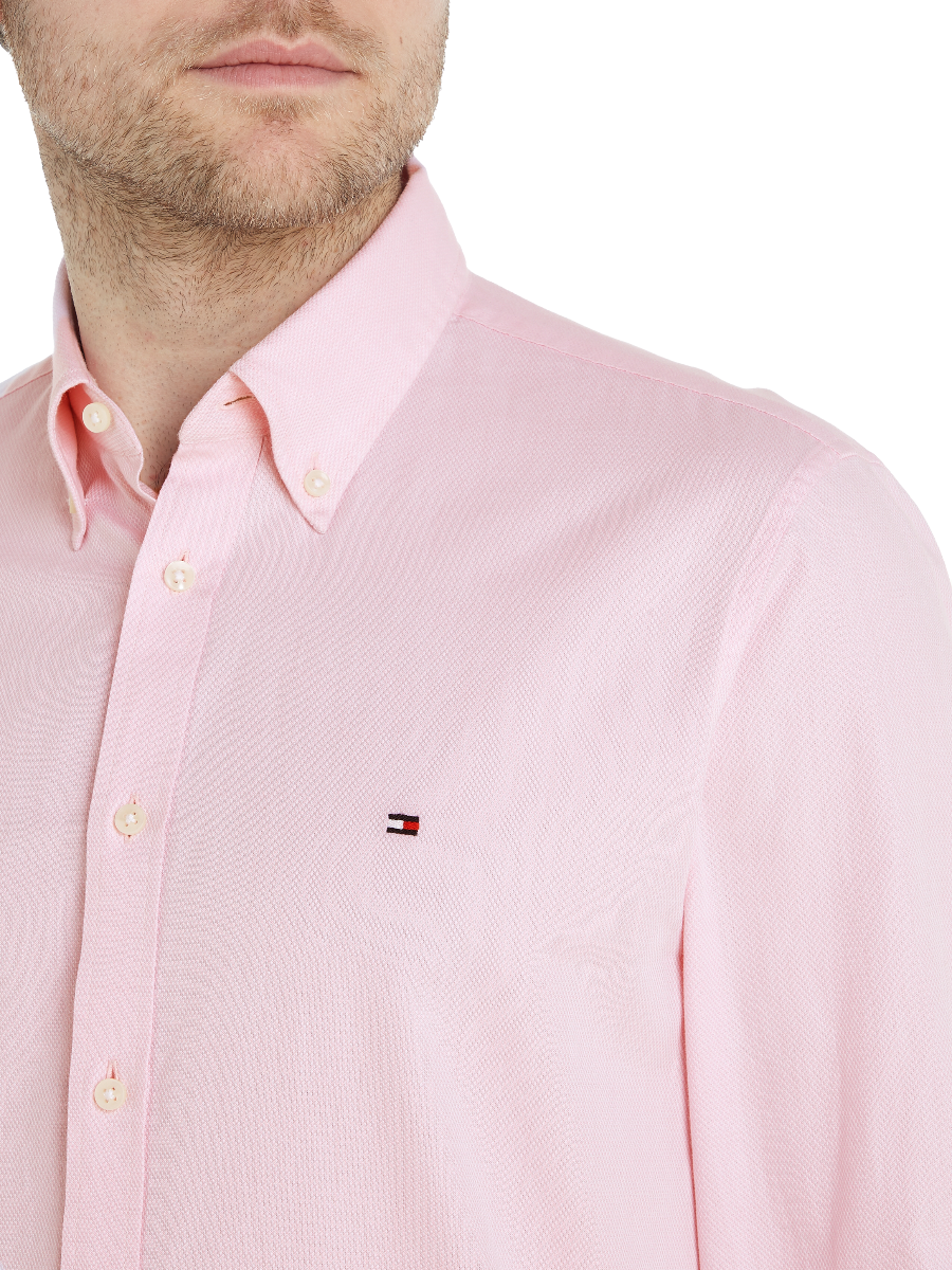 Royal Oxford Solid Slim Fit Shirt Classic Pink/White