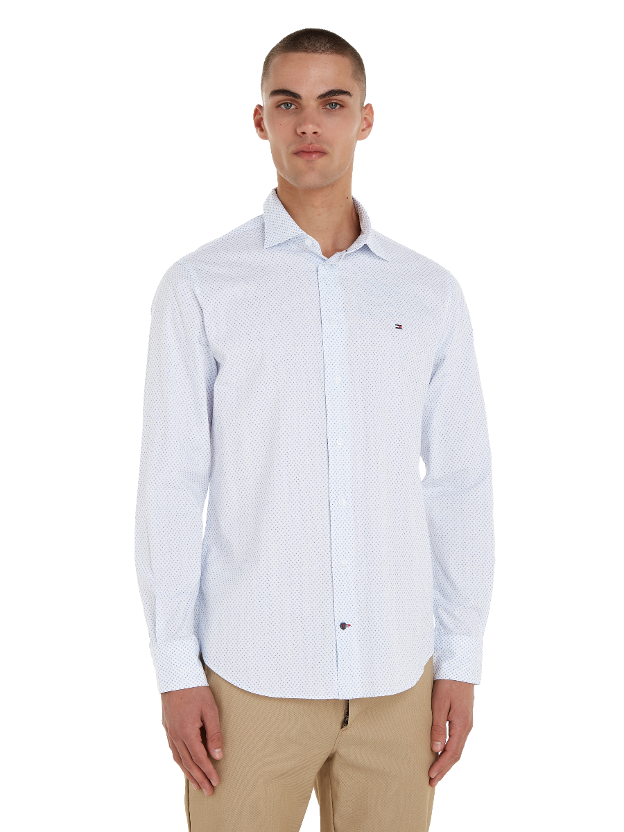 TOMMY HILFIGER Camisa de rayas con efecto acuarela - BRIGHT WHITE MULTI - TOMMY  HILFIGER TOMMY'S PADDOCK - imagen princip…