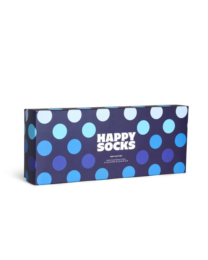 Happy Socks 4-Pack Navy Socks Gift Set