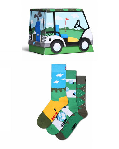 Happy Socks 3-Pack Golf Socks Gift Set