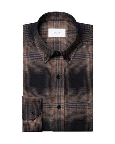 Eton Casual Fit Flannel Shirt